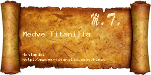 Medve Titanilla névjegykártya